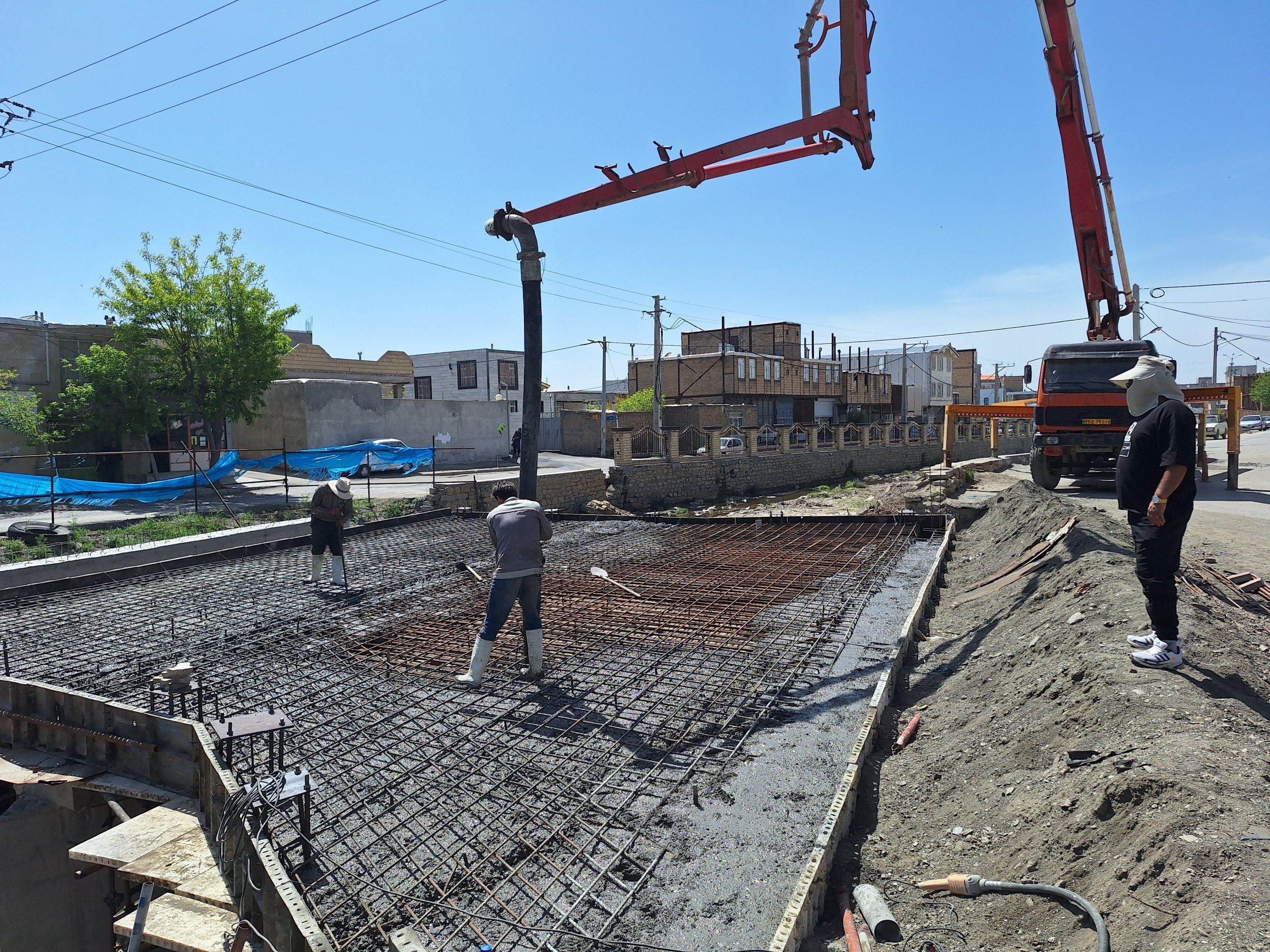 اجرای عرشه پل خیابان سعدی